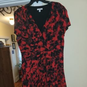 Halston size L red and black dress